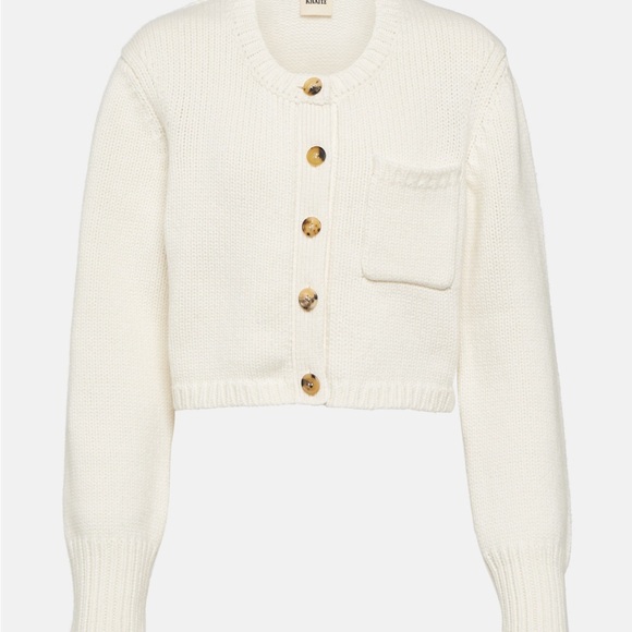 Khaite Cropped Ivory Sweater